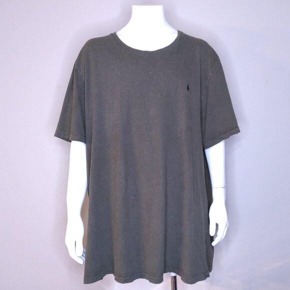 POLO RALPH LAUREN T-Shirt 4XLT Green BLACK PONY XXXXL 4XL BIG & TALL Crew Neck - Picture 1 of 6
